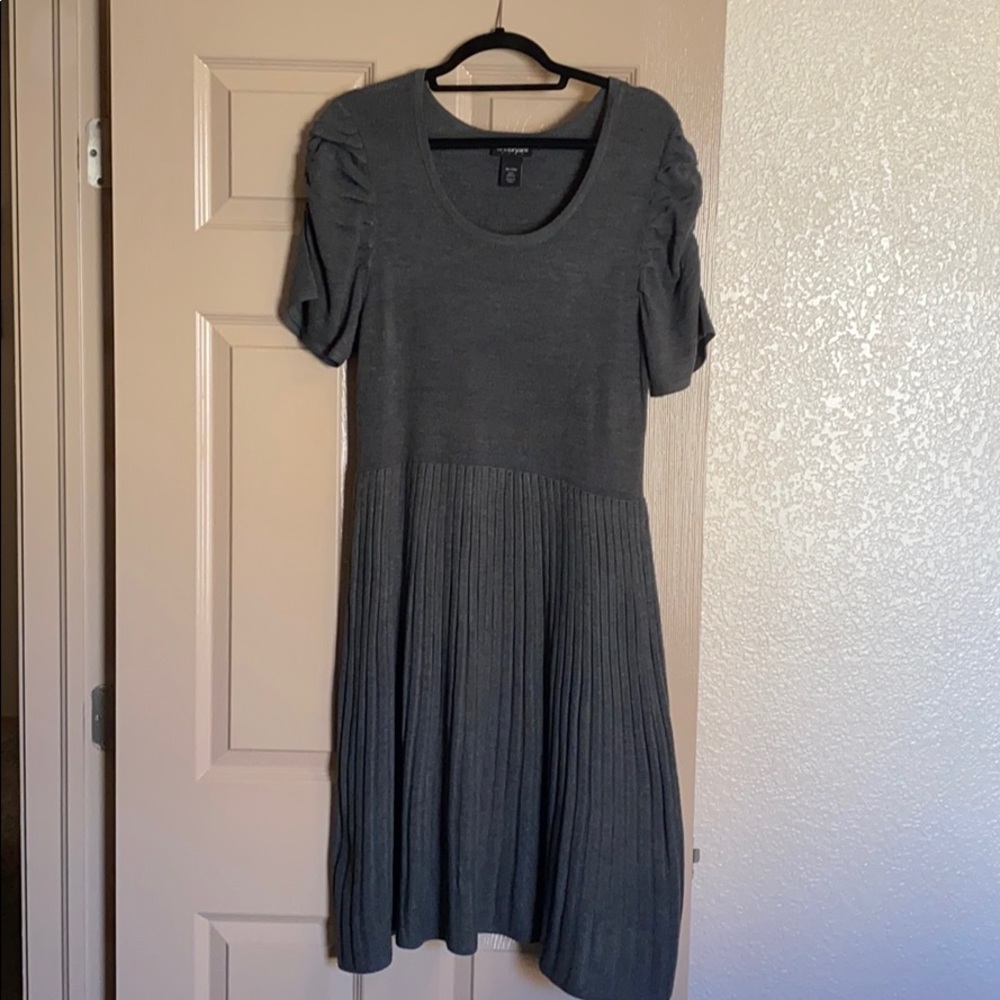 Grey sweater dress